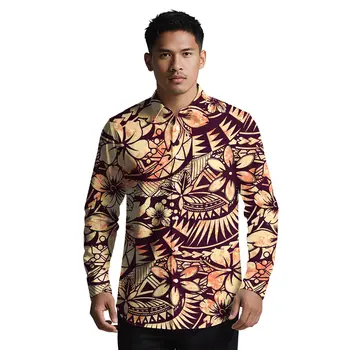 Prix de gros Style ethnique motif personnalisé Aloha chemise...