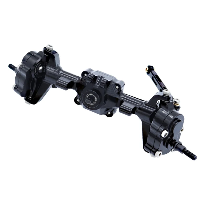 

ODIES-2X For FMS FCX24 Complete Metal Front And Rear Portal Axle With Gear 1/24 RC Car Upgrades Parts Accessories,Black