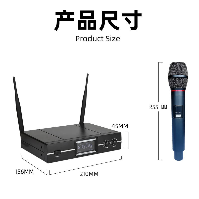 GS30 professional wireless microphone dynamic microphone core performance conference one tow two UHF/VHF handheld microphone