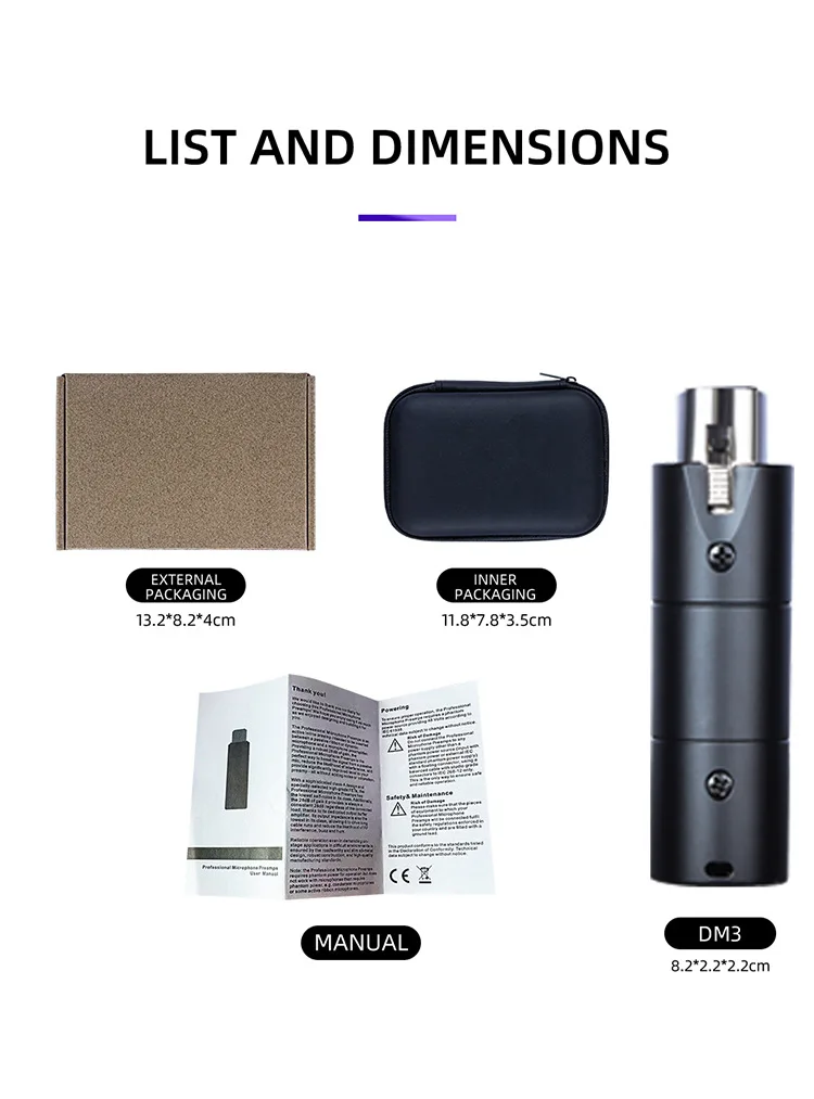 Diez artículos TLF Xtuga DM3 amplificador de micrófono dinámico + preamplificador de Metal de 28DB para grabación de voz en escenario calidad de sonido sin pérdidas