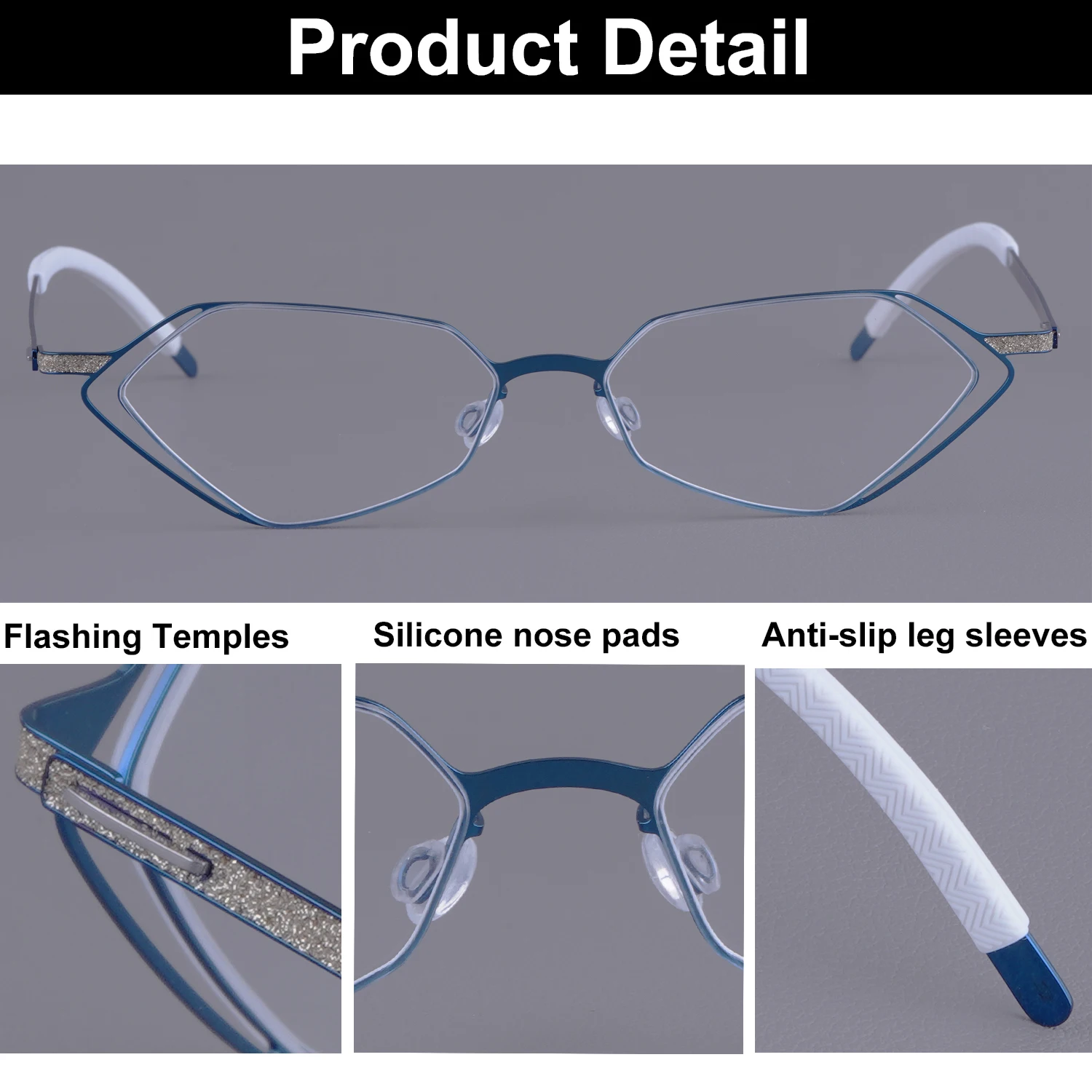 

Модные унисекс-очки с оправой в форме бриллианта V339, ультралегкие, из титана, ручной работы, Норвегия, роскошные, блестящие