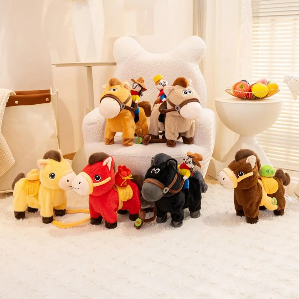 Creative Electric Crying Horse Animal Year of Horse Mascot Pony New Year Gift Soft Simulation Electric Home Decoration