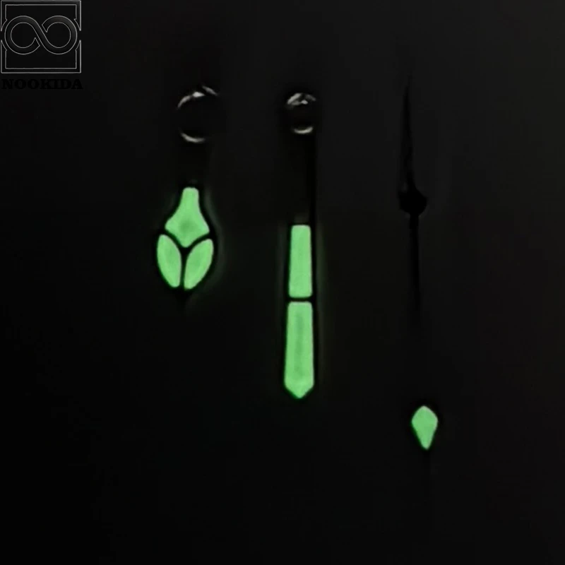 NOOKIDA белые светящиеся/зеленые светящиеся стрелки часов аксессуары для часов NH35/NH36/4R/7S механизм NH35 стрелки серебро черное золото