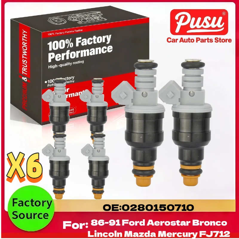 Para Ford Bronco II 2.9L V6 Aerostar 3.0L Windstar 3.8L V6 juego de inyectores de combustible 0280150710