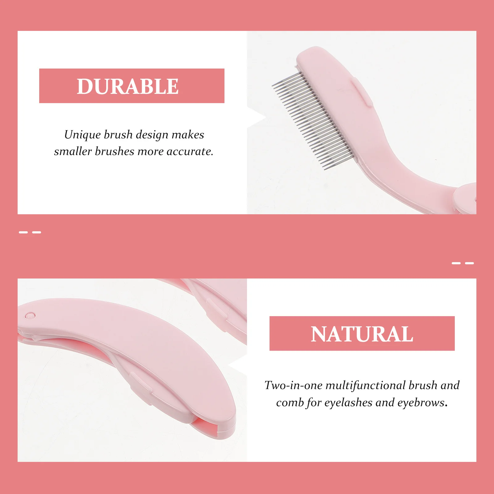 2 szt. Szczoteczka do brwi i rzęs, przenośne profesjonalne narzędzie do makijażu wielofunkcyjne, modelator brwi, do pielęgnacji rzęs