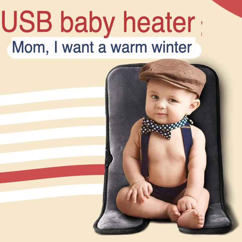 Car Seat Heated Cover Universal Baby Winter Warm Car Heated Seat Cover Pad Child Seat Heating Cushion Interior Accessories