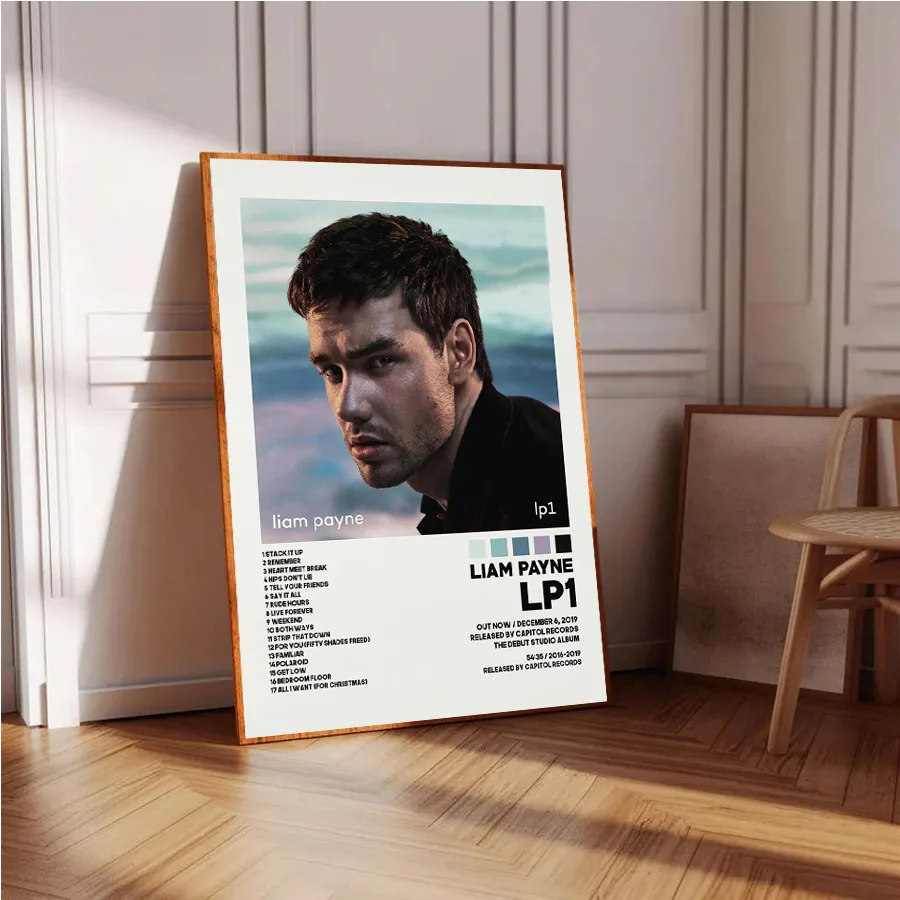 

Poster Prints L-Liam PPayne First Time Tracklist Music Album Cover Wall Art Picture Canvas Painting Living Home Room Decor