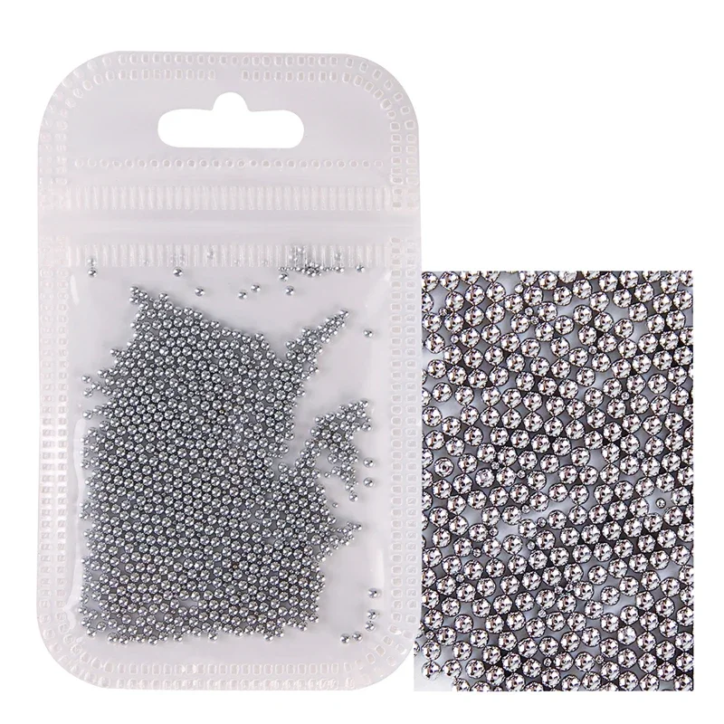 10g Metallic Caviar Micro Beads 0.6-2.0mm Size for Nail Art DIY Creative Nail Decoration Beads - view 4