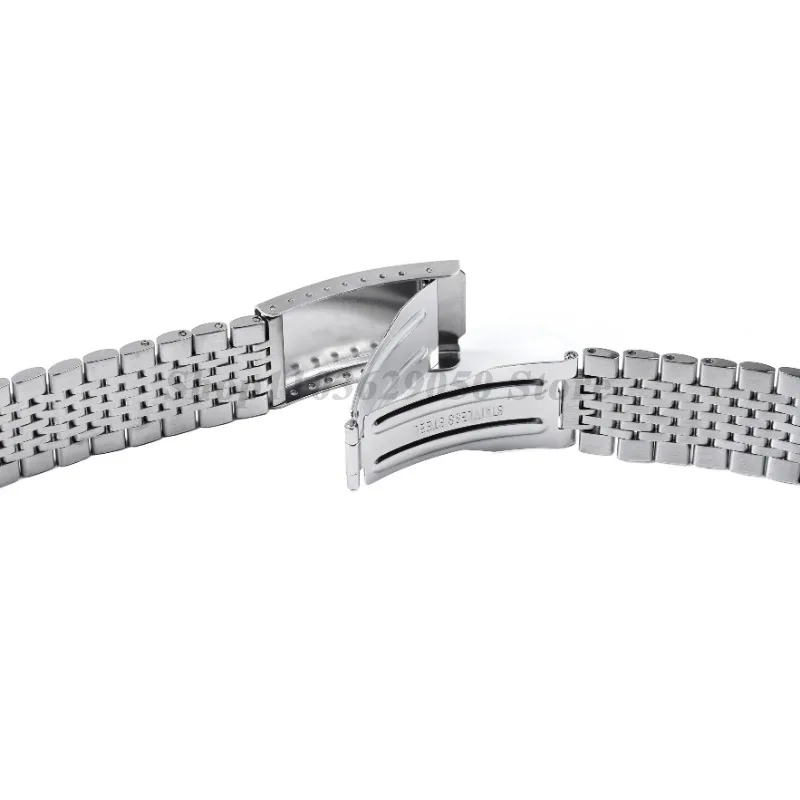 18 20 22mm Curved End and Flat Stainless Steel Watch Band for Omega for Seiko Quick Release Solid Arc Buckle Strap Bracelet