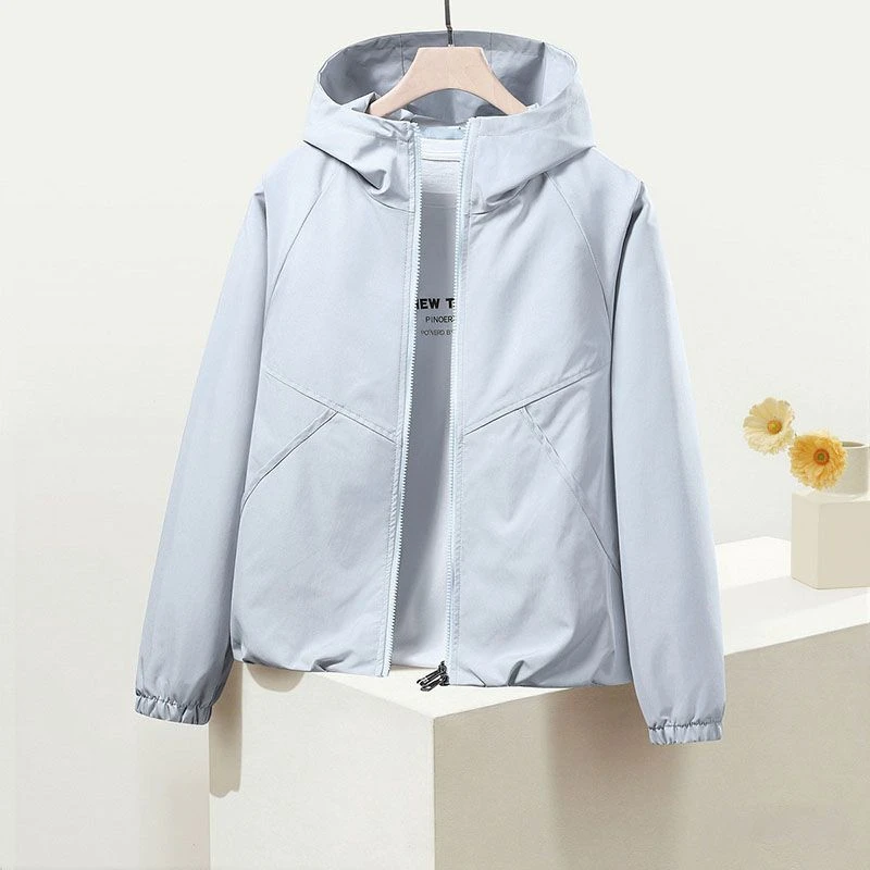 Trench Coat Women 2026 New Spring Autumn Clothes Hooded Windbreaker Jacket Female Outerwear Tops Student Coats 3XL