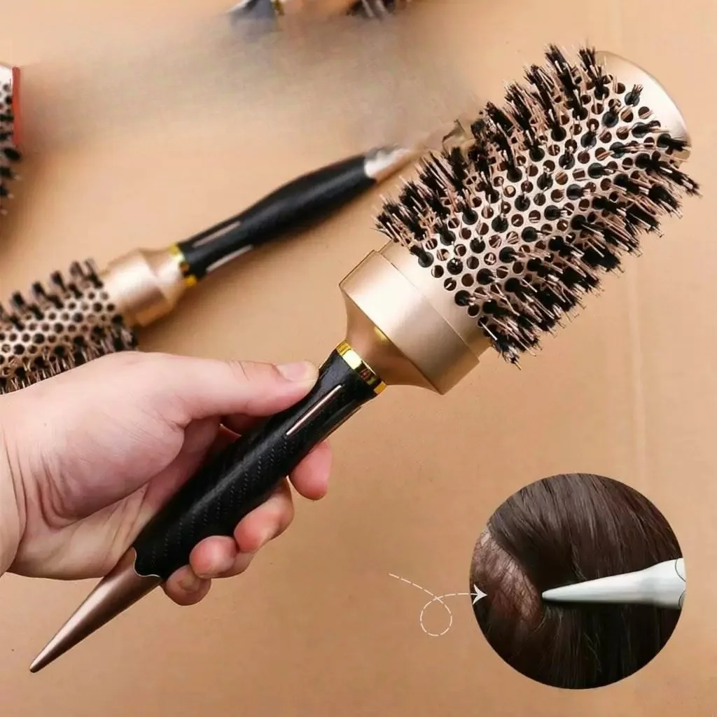 gold-colored-heat-conductive-air-flute-brush-with-porcelain-cylinder-for-men-and-women-professional-hairdressing-brush-for-vo