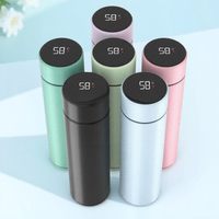 500ml Smart Water Bottle Stainless Steel Thermos Temperature Display Leakproof Vacuum Flasks Coffee Cup Milk Mug Christmas Gift