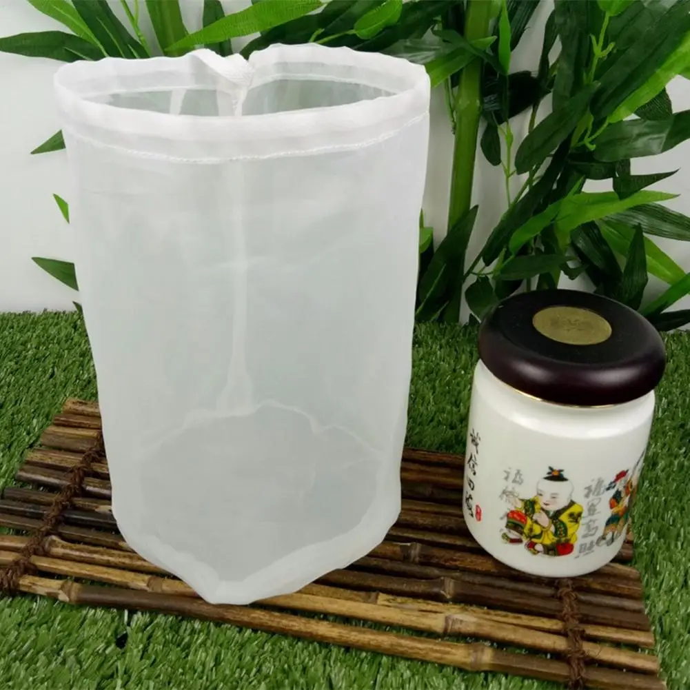 brewing filter bag reusable nylon mesh 8 sizes multi purpose strainer fit beer wine fruit nut milk tea homemade beverage filtrat