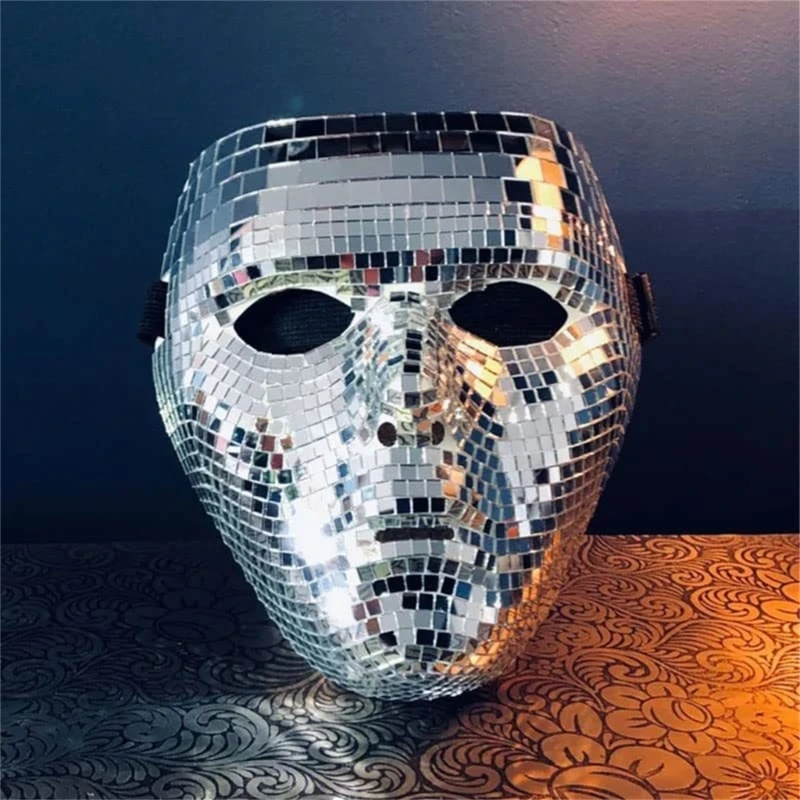 Sexy Crystal Masks Flaring Crystal Face Masks Cosplays Mirror Reflection Masks