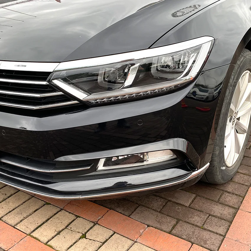 Front Bumper Lip Splitter Side Spoiler For Volkswagen VW Passat B8 Variant R Line 2016 2017 2018 2019 Fog Lamp Eyebrow Trim