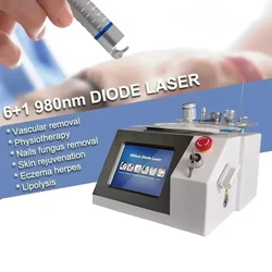 980 nm Diodenlaser 6 in 1 Laser Lipolyse Fett absaugung Gefäß krampfadern Behandlungs maschine