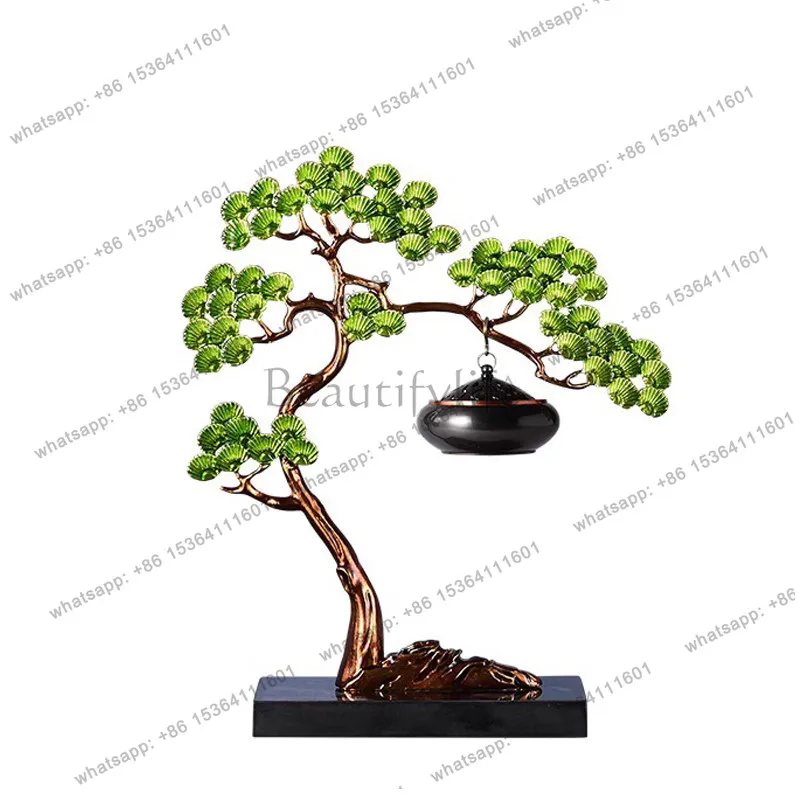 

Ornament New Chinese Zen welcome pine hanging incense stove living room office tea table decoration