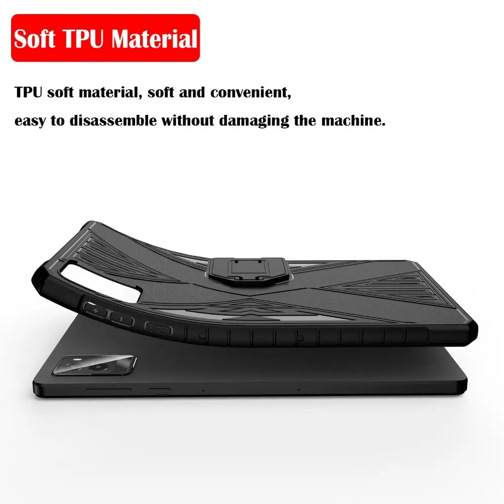 مع مسنده 8.8 بوصة حافظة كمبيوتر لوحي ناعمة مضادة للصدمات غطاء خلفي من البولي يوريثان حامل ألعاب Funda لينوفو ليجيون Y700 الجيل الثالث 2024 #3