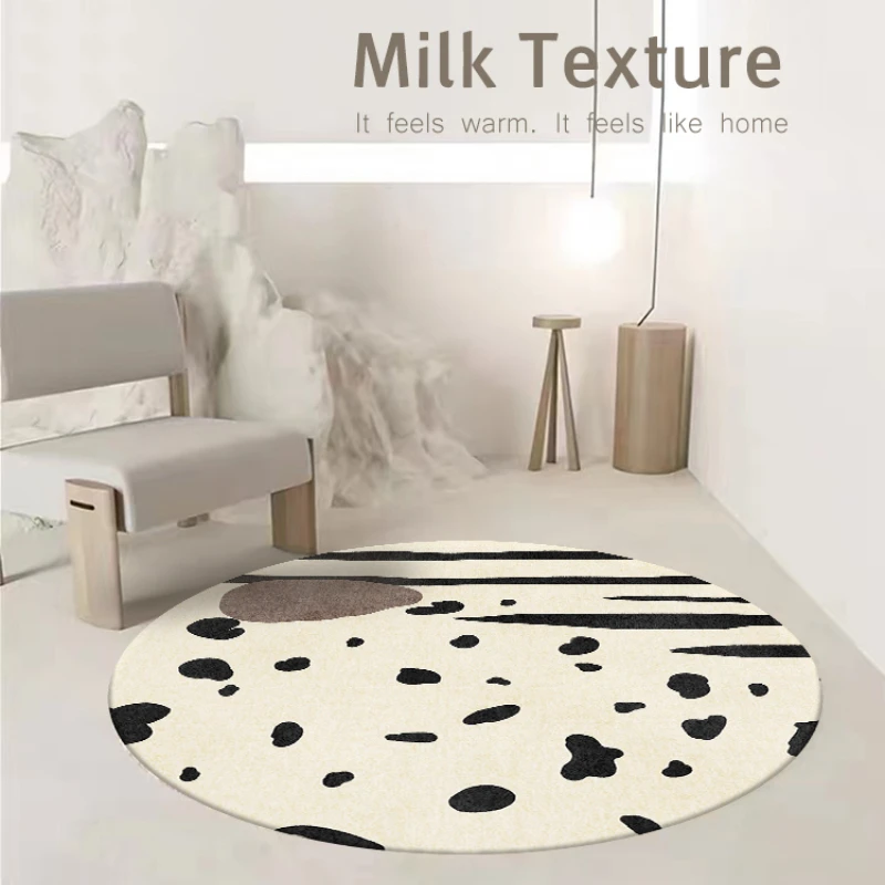 

Carpets for Living Room Bedroom Home Decor Winter Warmth Fashionable Wabi-Sabi Minimalist Large area Round Soft Polyester Rugs