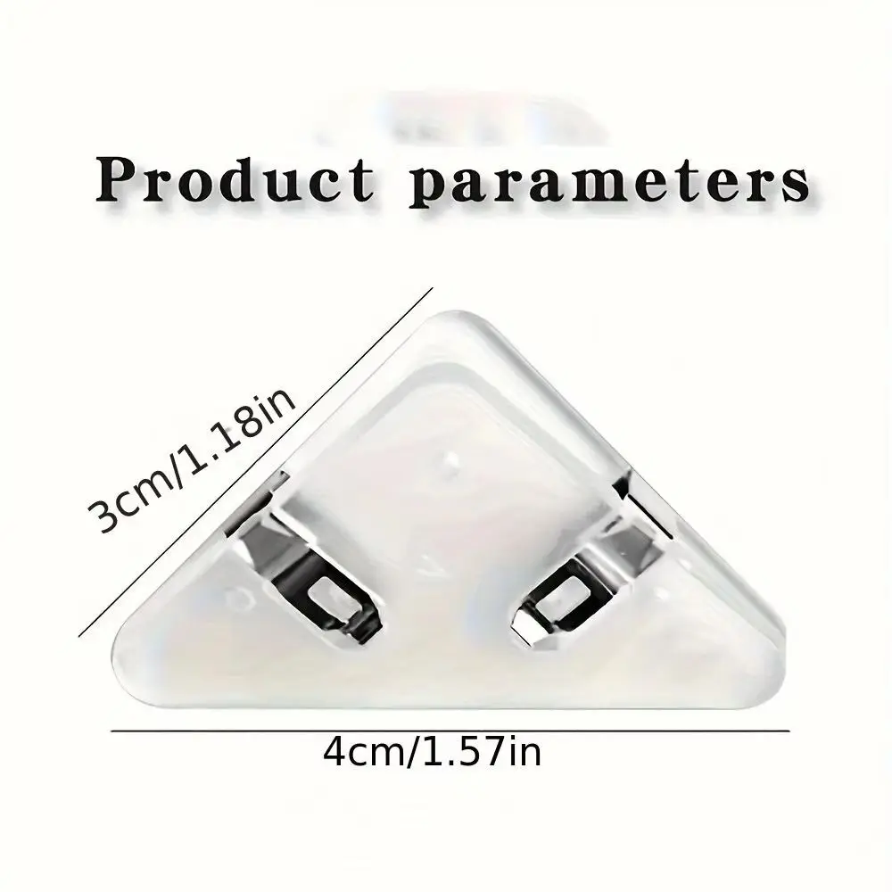 20 шт. новый креативный треугольный зажим, прозрачный универсальный зажим для купюр, пластиковый многофункциональный настольный органайзер