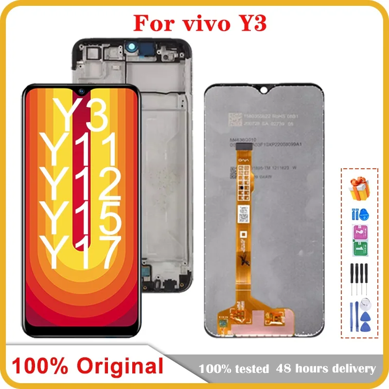 

6.35" For Vivo Y3 Y3S Y11 Y12 Y15 Y17 U3X U10 2019 LCD Display Touch Screen Digitizer Assembly Repair For Vivo Y3 LCD Screen