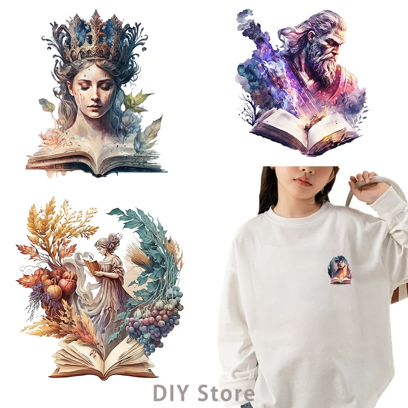 magic of book dtf Heat Transfer iron on transfer for clothing Thermal for Clothing Iron On Patches Iron On Patches For Clothing.