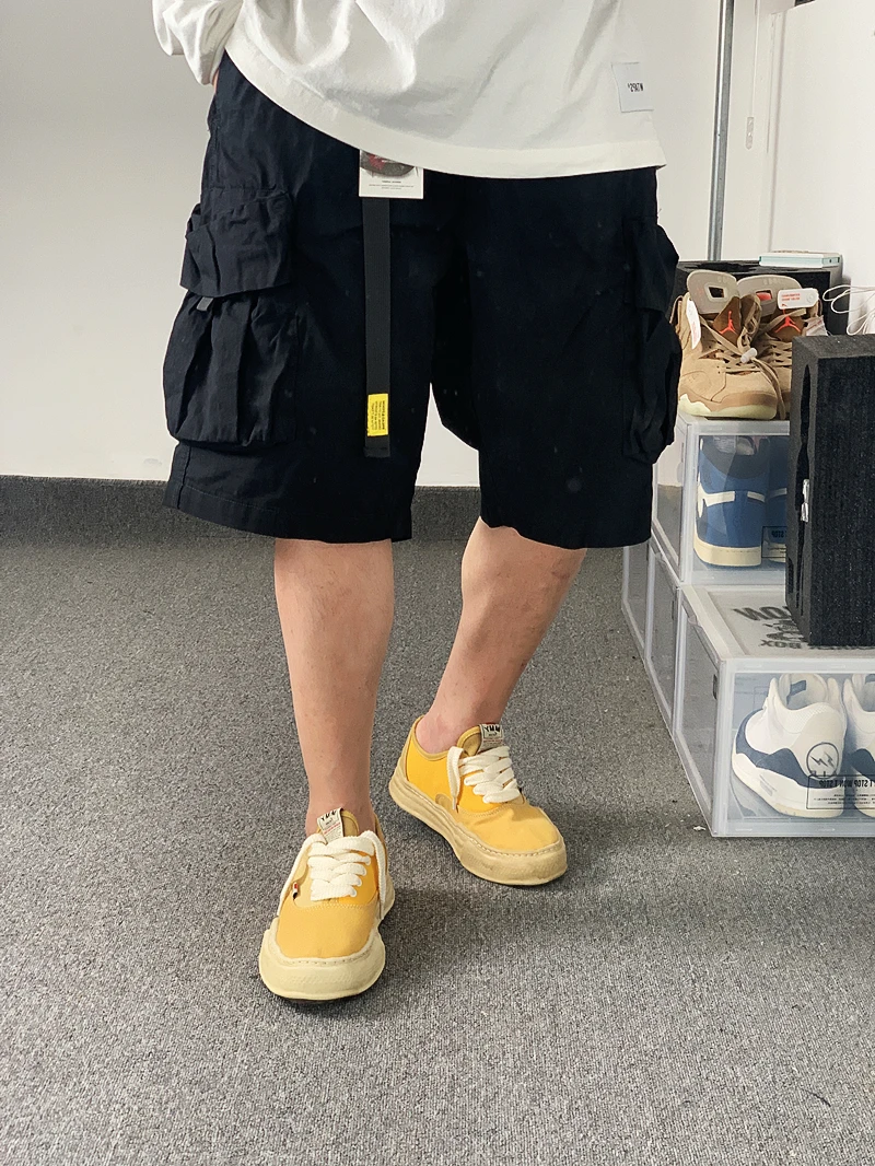 Japanese Streetwear Outfit - Classic Cityboy Oversized Multi-Pocket Cargo Shorts Mountain Style Breathable Fabric Outdoor Summer