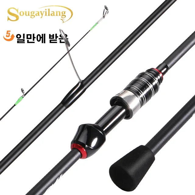 Wędka spinningowa Sougayilang 1,8 m, 2,1 m Ultralekka wędka z włókna węglowego Uchwyt EVA Wędka castingowa do wędkowania pesca