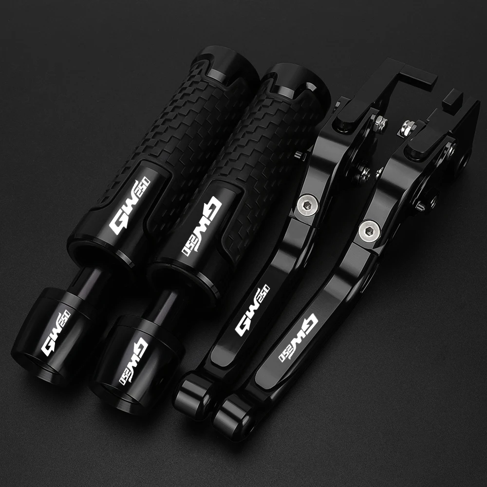 Motorcycle Aluminum Adjustable Brake Clutch Levers Handlebar Hand Gripss FOR Suzuki GW250 GW 250 2012-2018 2014 2015 2016 2017