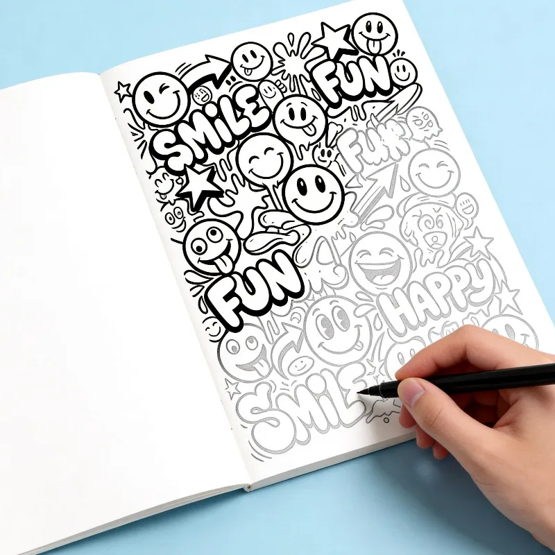 A Focused Training Line Drawing Art Book Containing 22 Different Graffiti Pattern for Office Worker Stress Relief Excluding Pens image 3