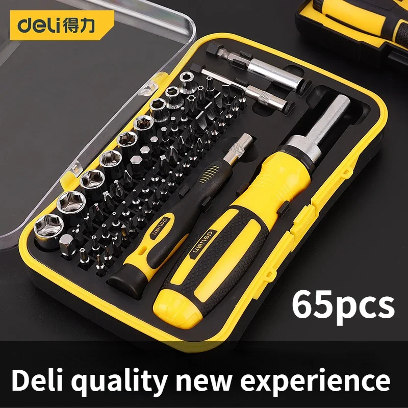 Deli-precision Portátil Catraca Magnética Chave de Fenda Bit Kit Conjunto de Ferramentas Manutenção Doméstica Telefone Móvel Notebook 30 Pcs 56 Pcs