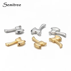 Semitree 10pcs Stainless Steel Axe Pendant Hatchets Charms for DIY Jewelry Making Necklace Decoration Bracelet Accessories