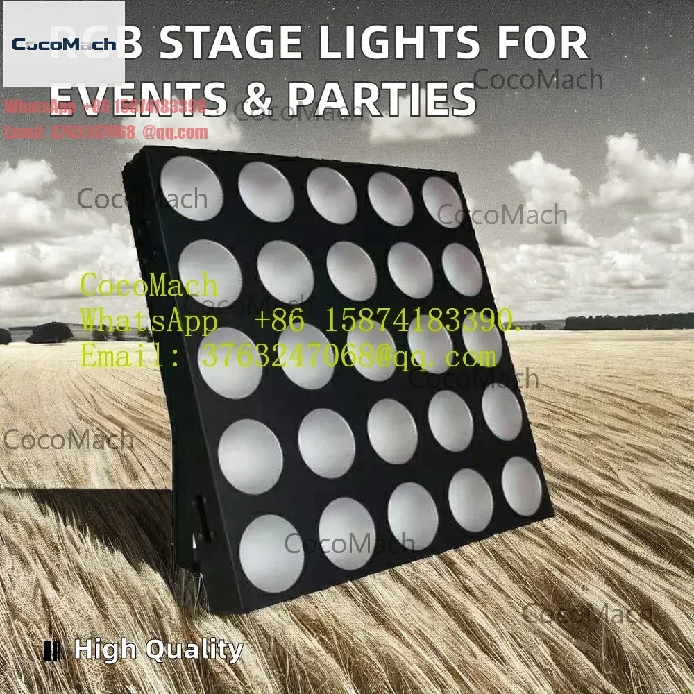 25*10W 4in1 RGBW LED Blinder Light with 4 In 1 Flight Case Professional DMX Stage Lighting for DJ Disco Club Party Wedding