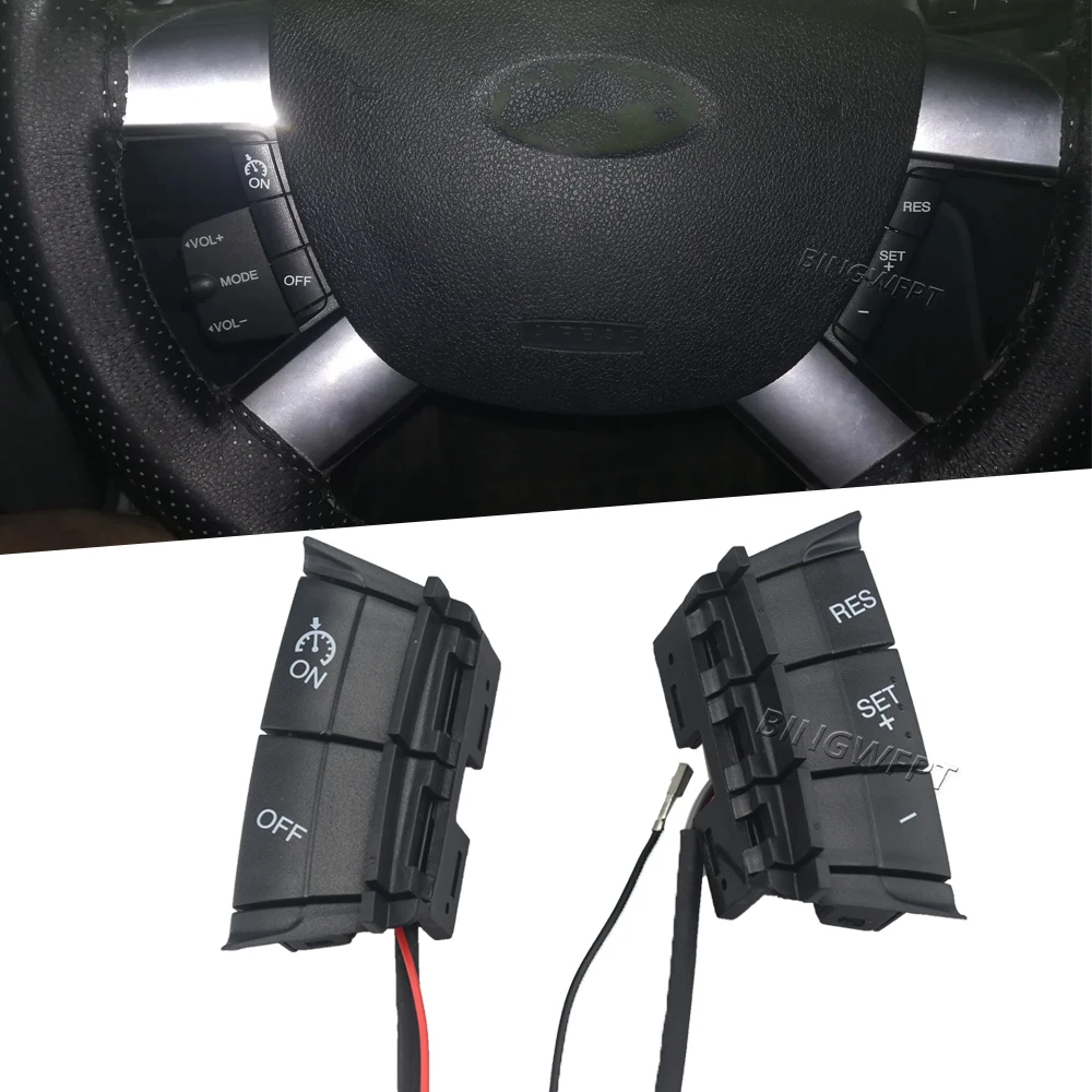 New Steering Wheel Button For Ford Focus 2 2005 2006 2007 2008 2009 2010 2011 Car Accessories Cruise Speed Control System