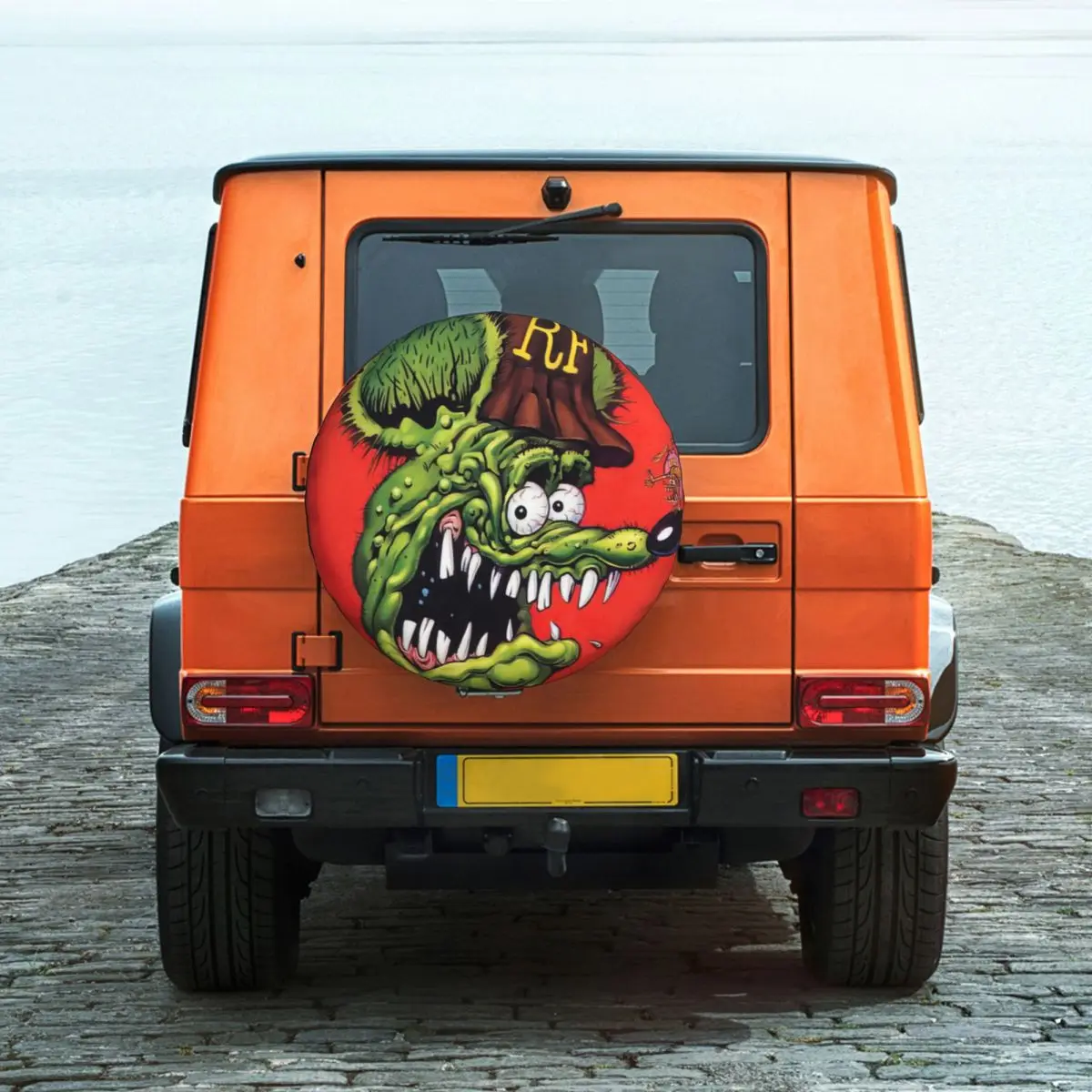 

Крышка автомобильной шины Rat Fink, универсальная защита от атмосферных воздействий для джипа, прицепа, фургона, внедорожника, грузовика, прицепа