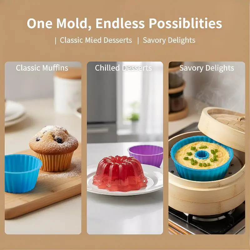 6 Inch Silicone Baking Mold Charlotte Cake Pan Silicone Cheesecake Nonstick Round Cake Molds For Strawberry Shortcake Tart Pie