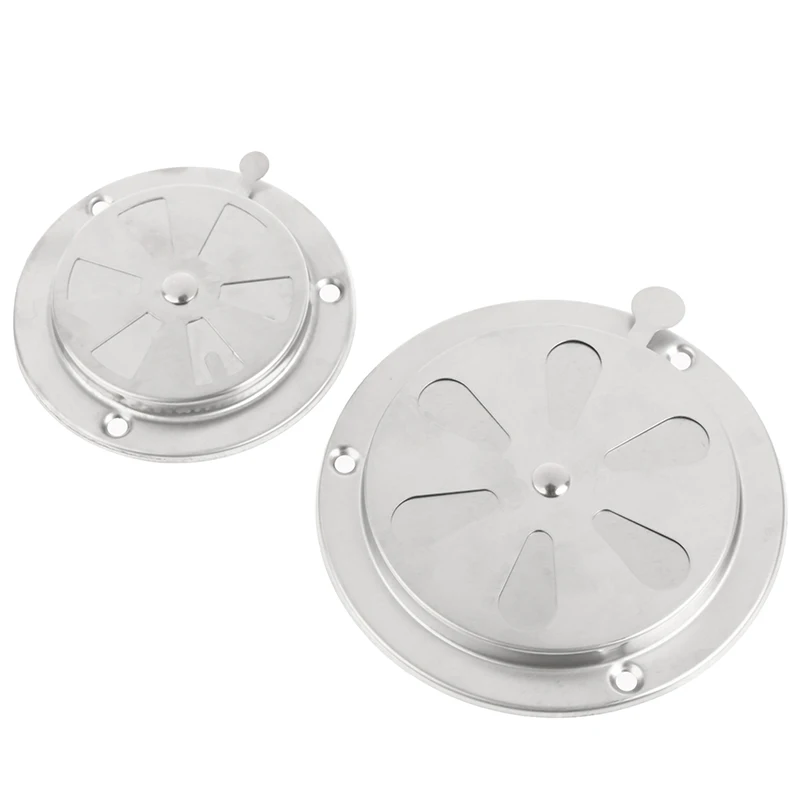 New【Metal Adjustable Air Vent Grille 95/125mm Round Ducting Ventilation Grilles Cover For BBQ Grill Exhaust Vent Stove】