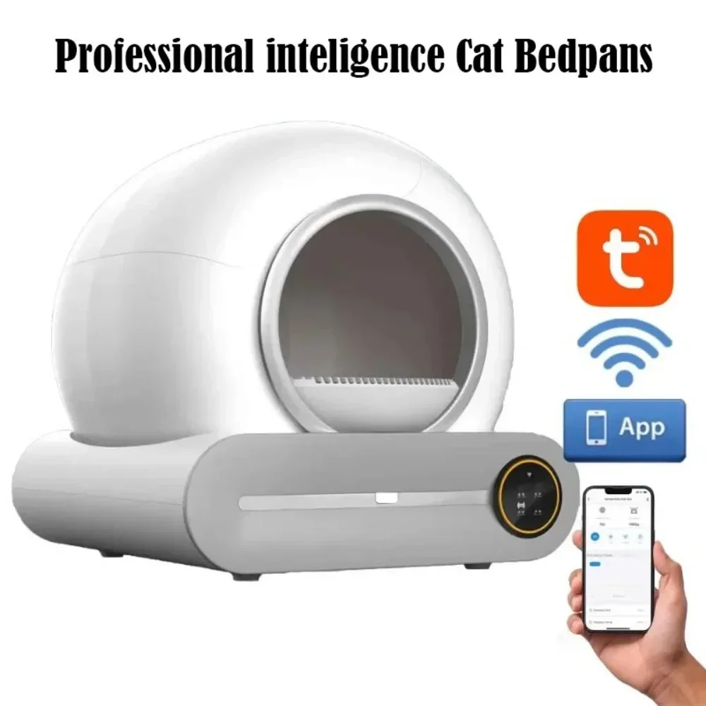 Smart Cat Toilet with App Toilette Large Automatic Cat Litter Box Self Cleaning Closed Deodorization 9L Capacity Pet Supplies