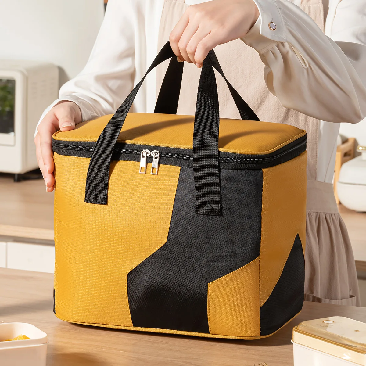 New Portable Handheld Large Capacity Lunch Bag Thickened Aluminum Foil Thermal Insulation Bento Bag for Outdoor Picnic