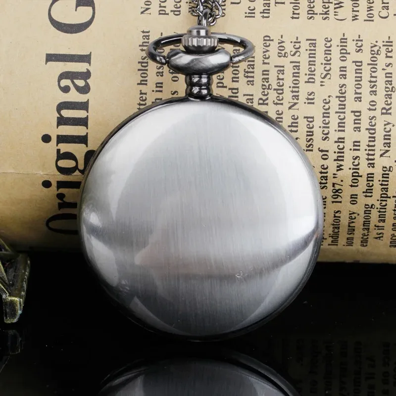 Classic Moive Anime Sun Pentagram Pocket Watch Steampunk Necklace Digital Pendant Chain Clock Fashion Sculpture Men Women Gift