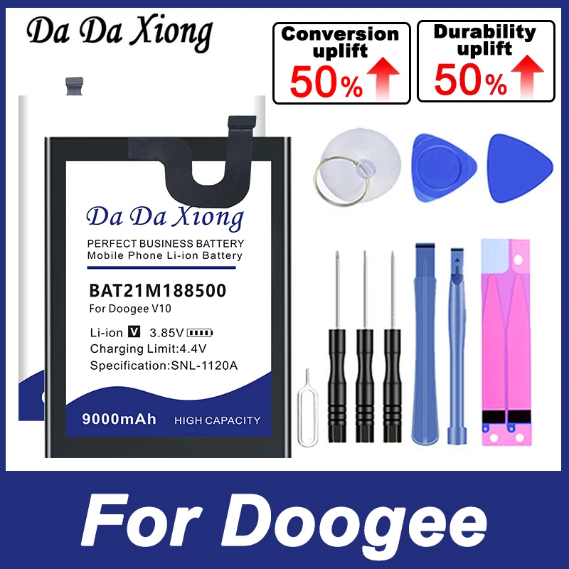 Doogee T6 Doogee X10 BAT21ZN1336000 BAT18702000 BAT2019114500 Battery For Doogee T6 X10 V10 V11 V20 X30 N30 X50 X95 X96 S97 Pro