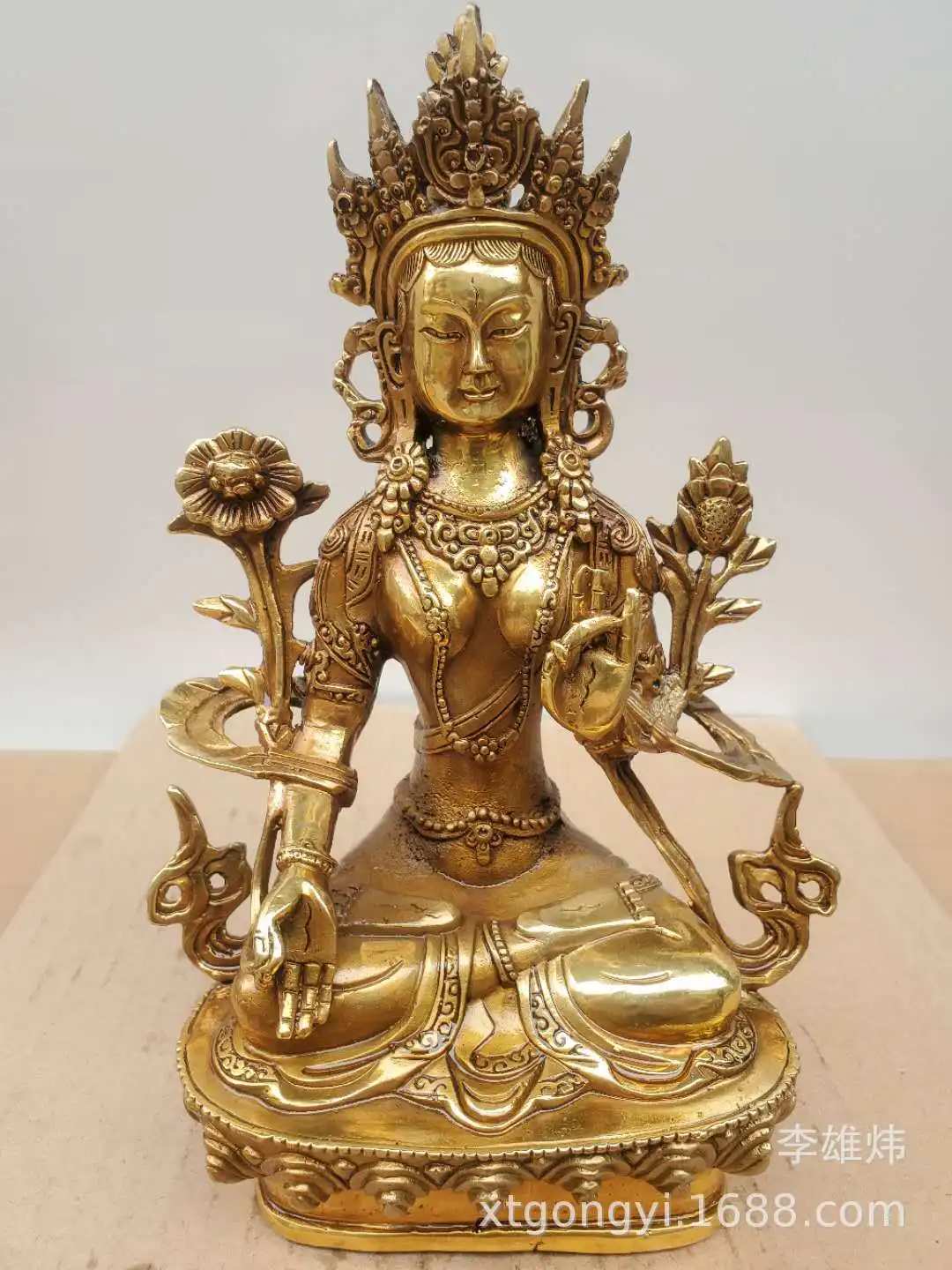 Seven-inch bronze white tulku Tantric Buddha statue wholesale