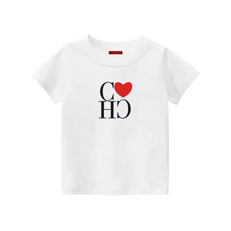 

2025 Summer Men Clothes C H C H T-Shirt Summer Tops Short Sleeve WOMEN Clothes 100% Cotton Sissy Love Y2K