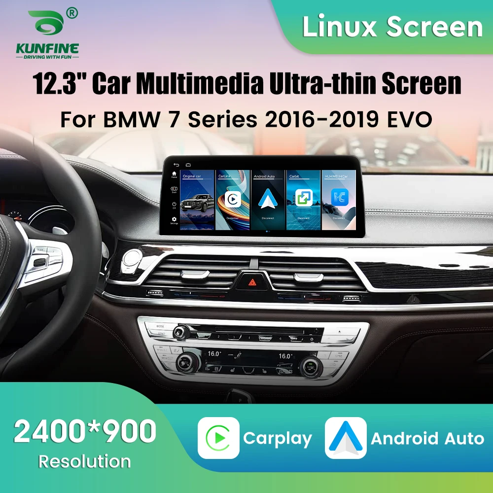 For BMW 7 Series 2016-2019 EVO System Linux Car Radio Multimedia Player GPS Navigation Wireless Carplay 12.3Inch