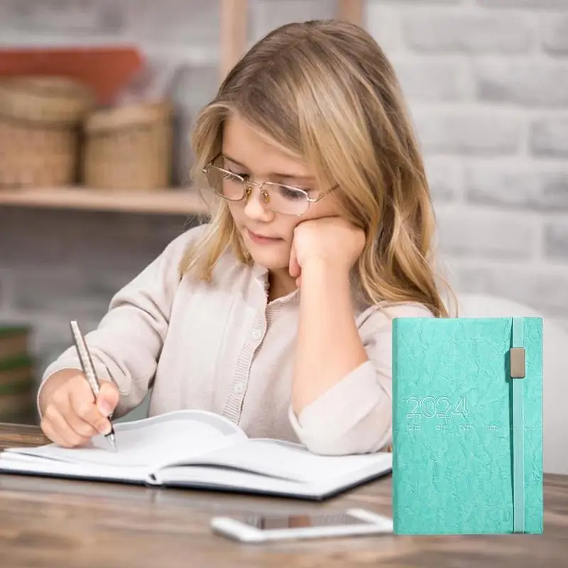 2024 Weekly Planner 2024 Planner To Do List Notebook Calendar Book 8x5 Inch PU Leather Thick Paper Organizer Planner 2024 For