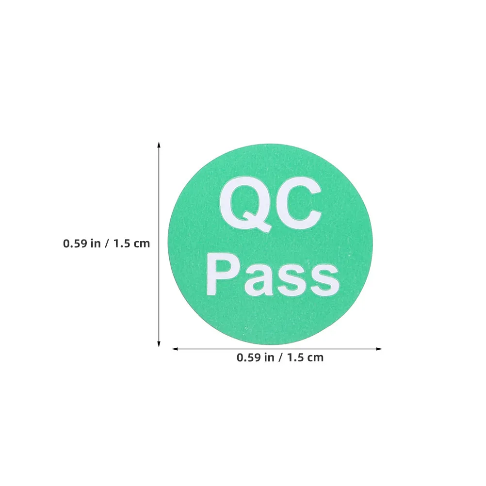 10Sheets Round Qc Pass Labels Adhesive Quality Control Stickers for Warehouse Efficiency Traceability Quick Status Recognition