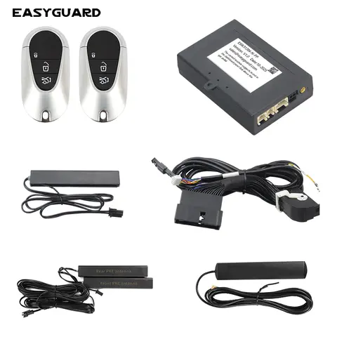 EASYGUARD PKE 스마트 키 교체품, 벤츠 2020+ 벤츠 FBS4 C/E/GLC/S 클래스 (OEM 스타트 버튼 및 컴포트 액세스 포함) 호환