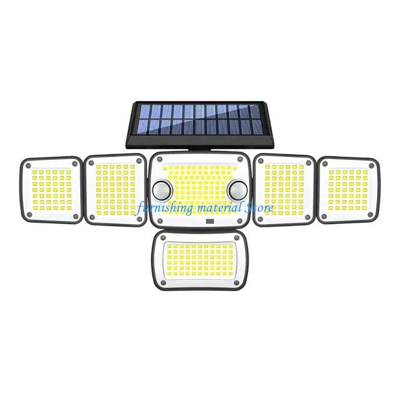 Y5GD Advanced Two Solar Wall Light 6 Flexible Panels 2000mAh Battery For Yard