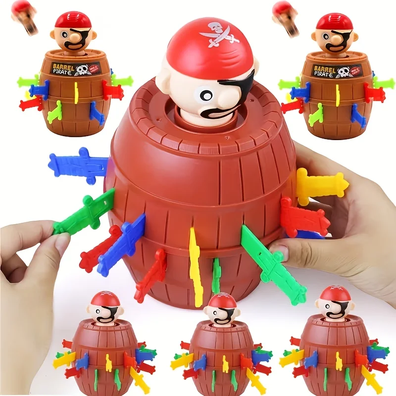 Pirate Treasure Bucket Party Game,Breaking Board Toy Set for Kids,Parent-Child Interactive Birthday Gift, Halloween Party Supply