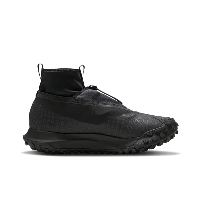 حذاء Nike Black ACG Mountain Fly GORE-TEX متوسط الجودة للاستخدام الخارجي، مضاد للانزلاق ومقاوم للاهتراء للرجال والنساء